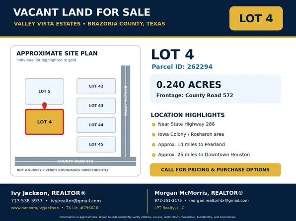 LOT 4 County Road 572 Lot 4, Rosharon, TX 77584
