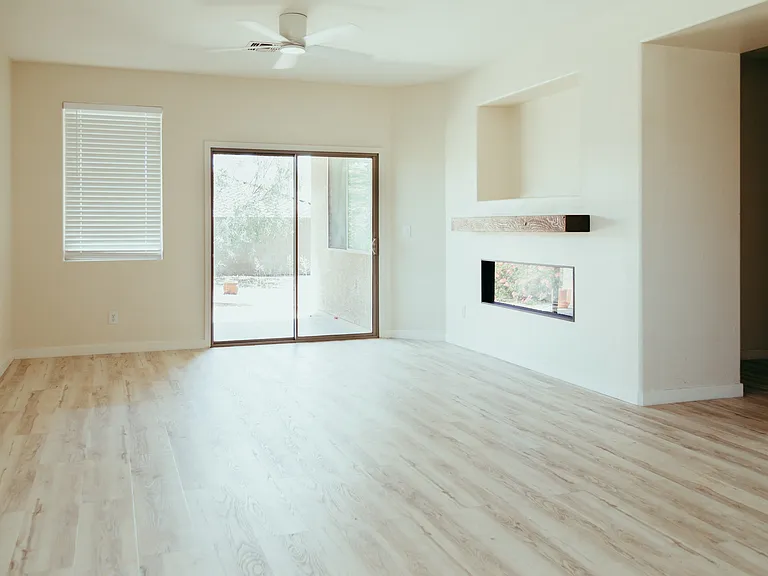 living room with cozy electric fireplace