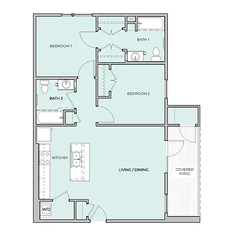 Floor plan 2 Bedroom