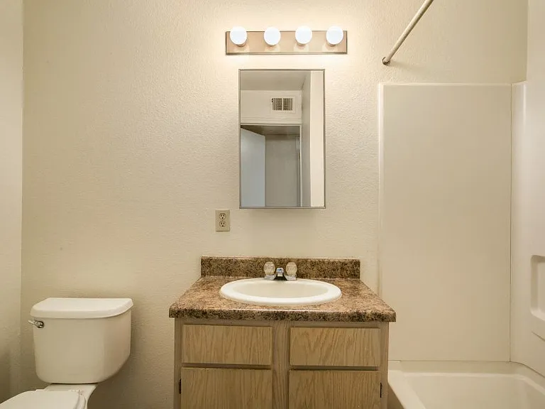 Bright bathroom with tub