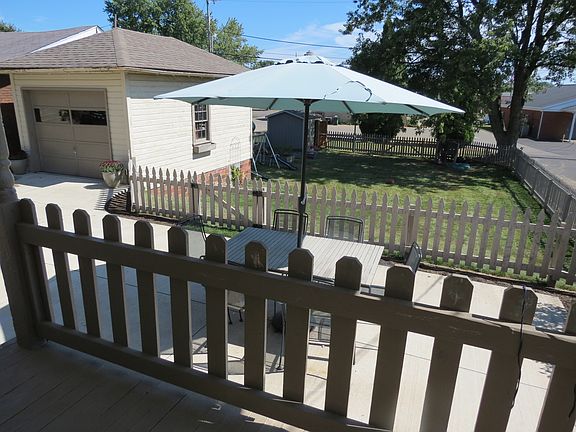 Large concrete patio
