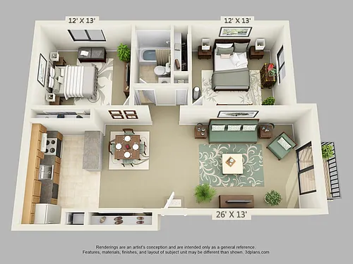 Floor plan 2 Bedroom