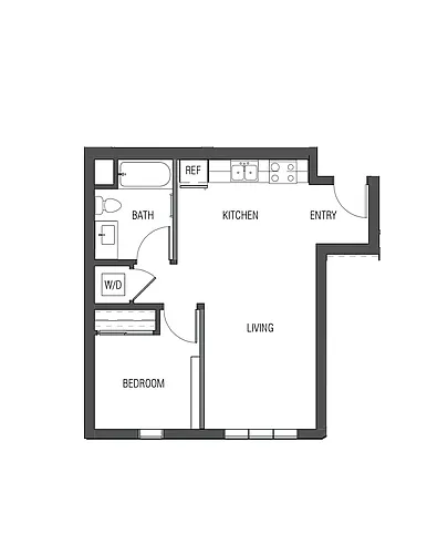 Floor plan 1X1 - A6