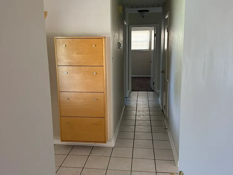 Hallway looking into bedroom 3.