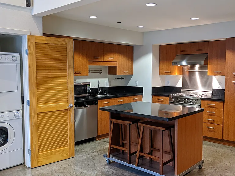 Kitchen and in-unit washer and dryer