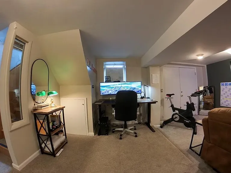 Basement rec room.