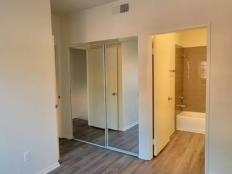 Bedroom #1, Mirrored Closet Doors and Bathroom
