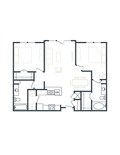 Floor plan 2 Bedroom
