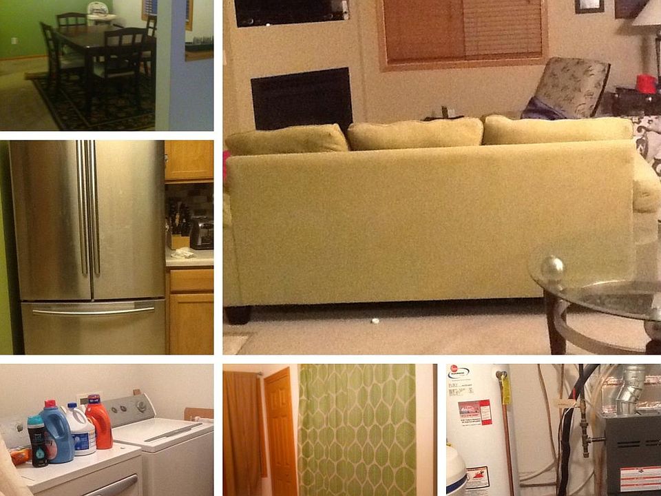 Living room, appliances, utilities; new water softener in 2021; new water heater in 2019. Furnace replaced in the last 3 years. New A/C in 2019. Interior freshly repainted in neutral gray.