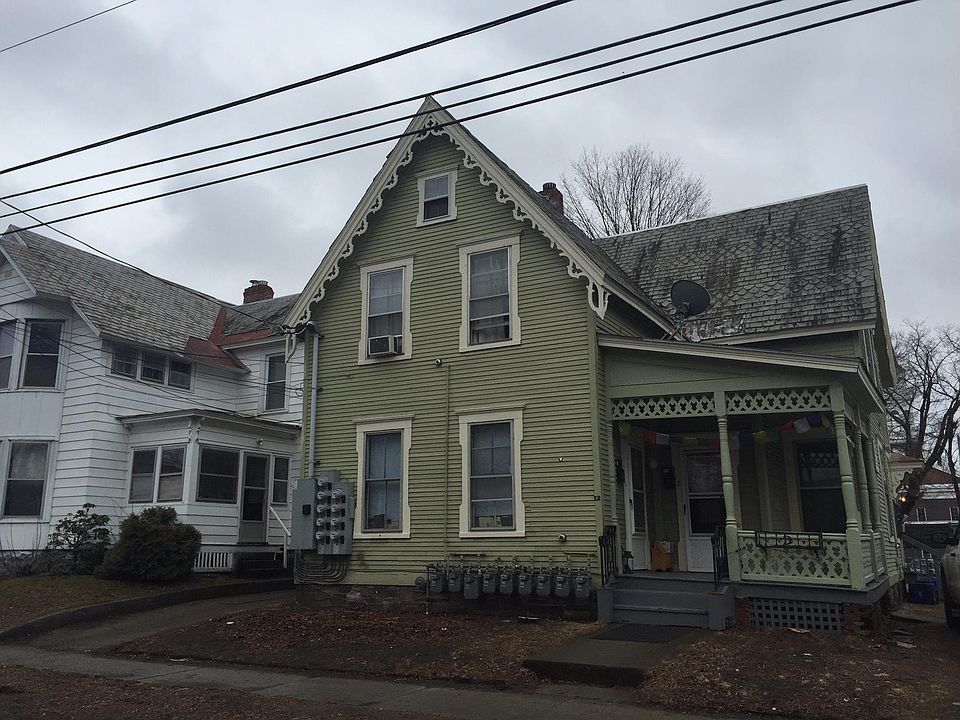 It's the upstairs apartment with two windows facing the front