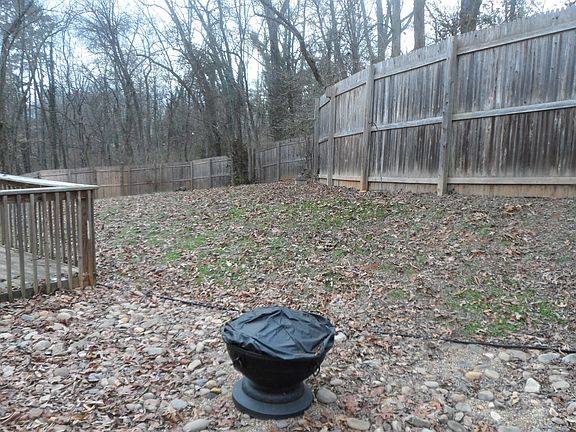 fenced back yard