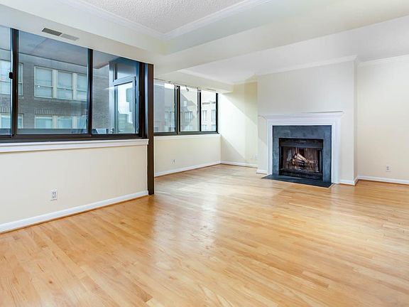 Living Room with Dining Nook area and Fireplace