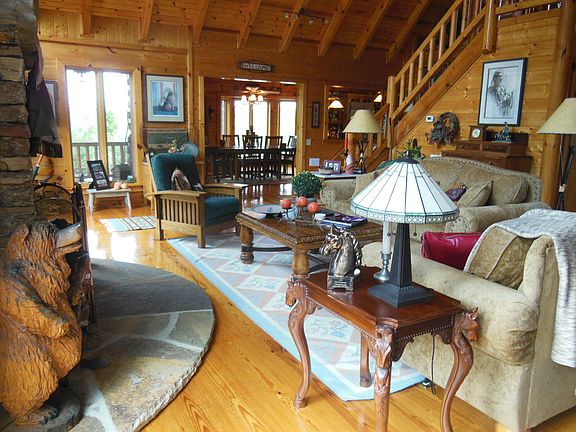 Living and fireplace