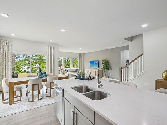Kitchen in the Sherwood floorplan at Oak Manor in Garner, NC.