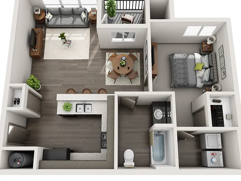 One Bedroom Floorplan One Bedroom Floorplan