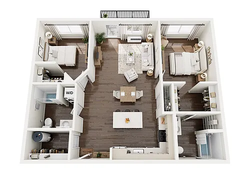 Floor plan D.2.1 Two Bedroom