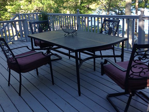 Front deck with lake view