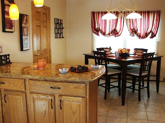 Breakfast bar with granite counters