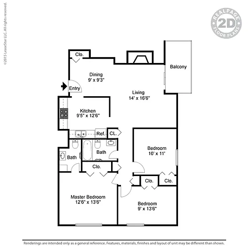 Floor plan FQ 3 BD FP