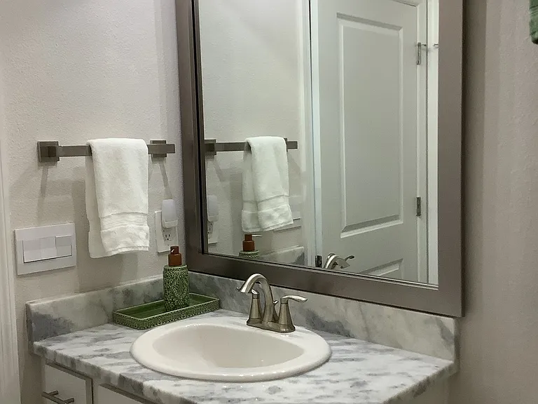 "Clean and modern guest bathroom"