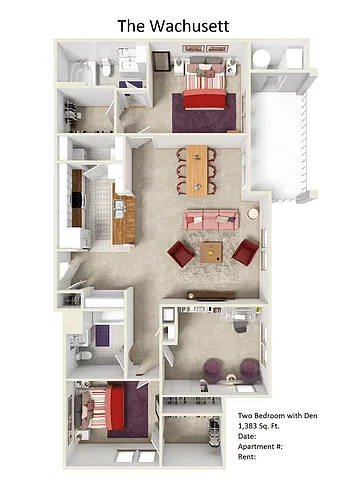 Floor plan Wachusett w/Den