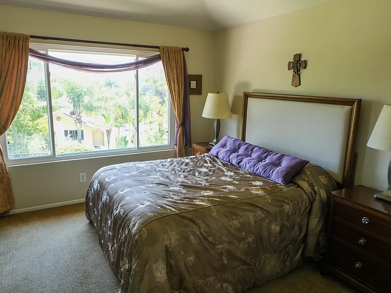 Primary bedroom has immaculate views of Santiago peak mountains