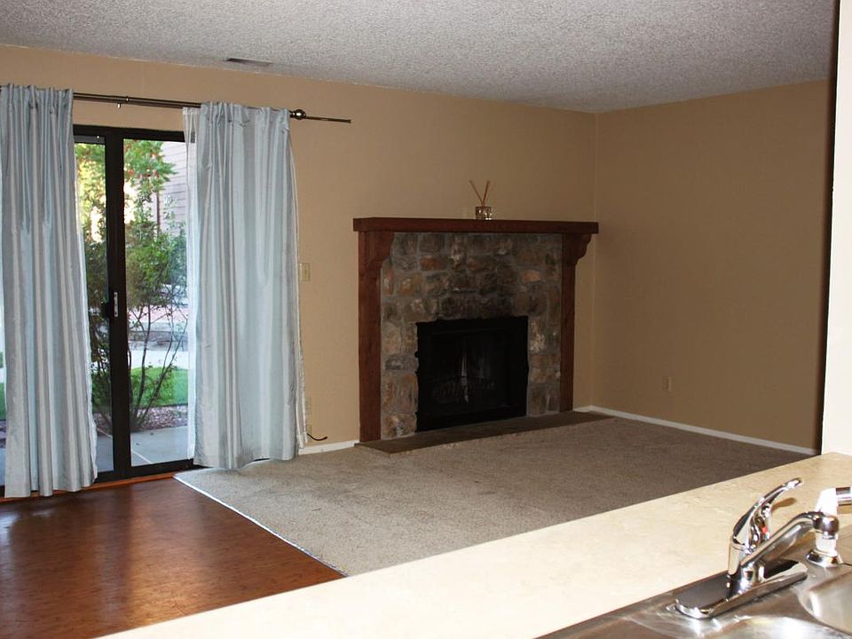 Living room with fireplace
