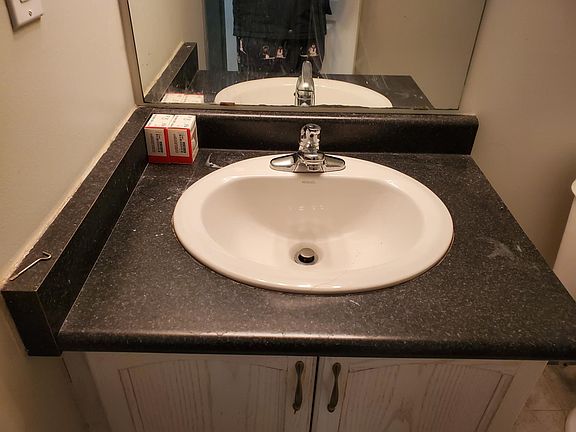 Basement washroom sink