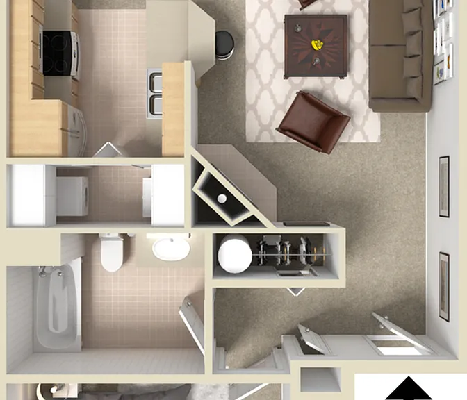 One Bedroom Apartment - Copper One Bedroom Apartment - Copper