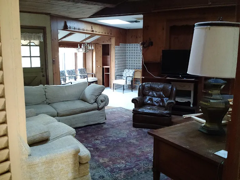 Family room view into breakfast nook off Kitchen