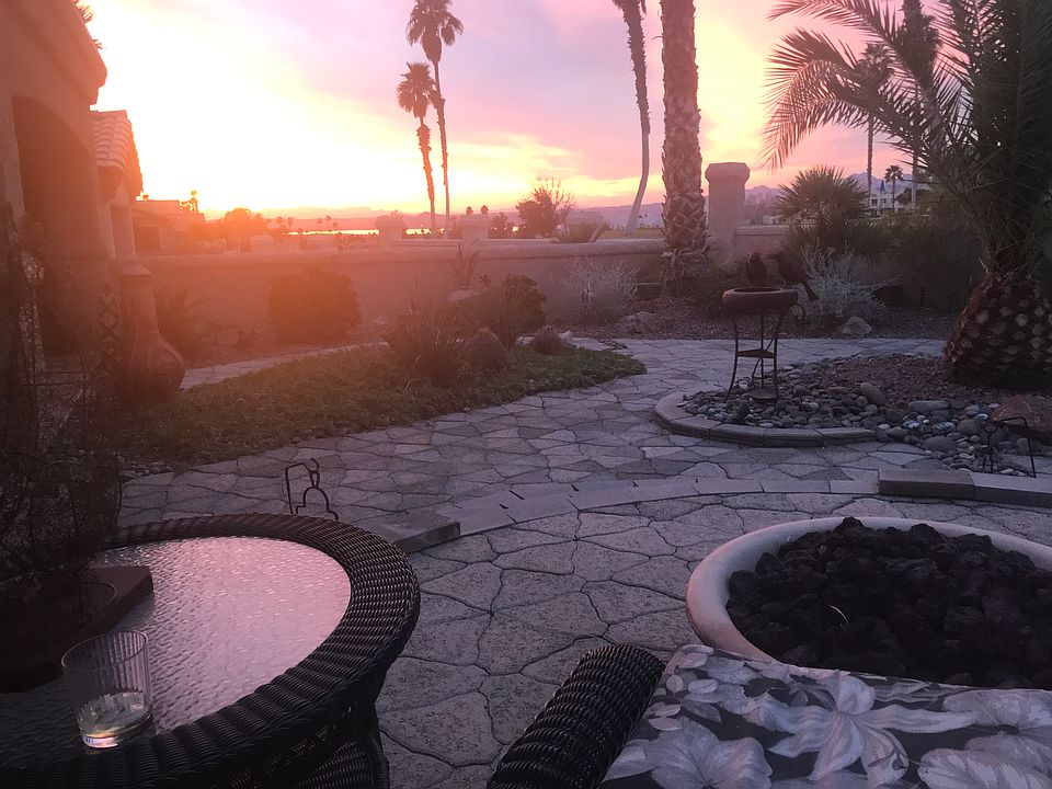 Backyard sunset