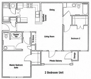 Floor plan Two Bedroom