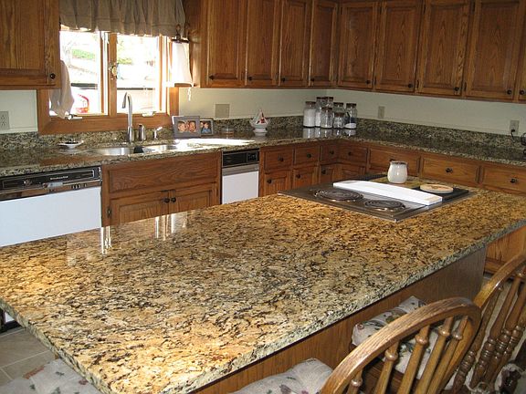 Birds eye view of the newly updated kitchen.