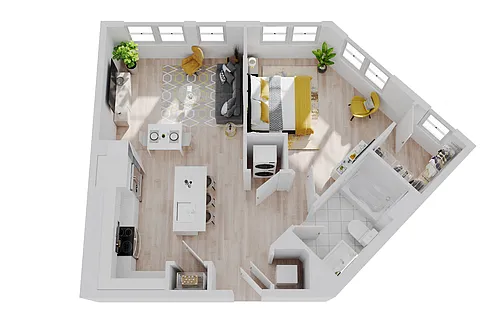Floor plan 1x1A4