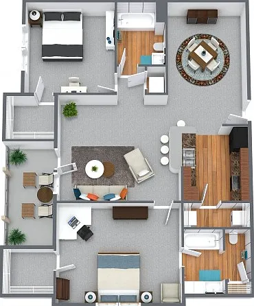 Two Bedroom Two Bedroom