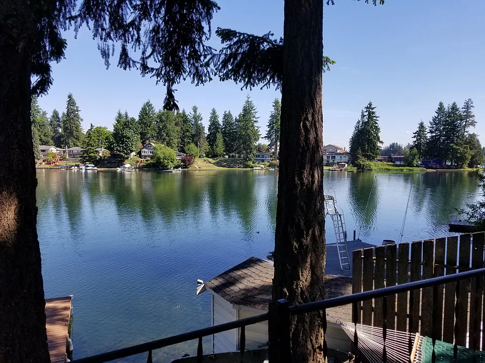 View looking out from deck