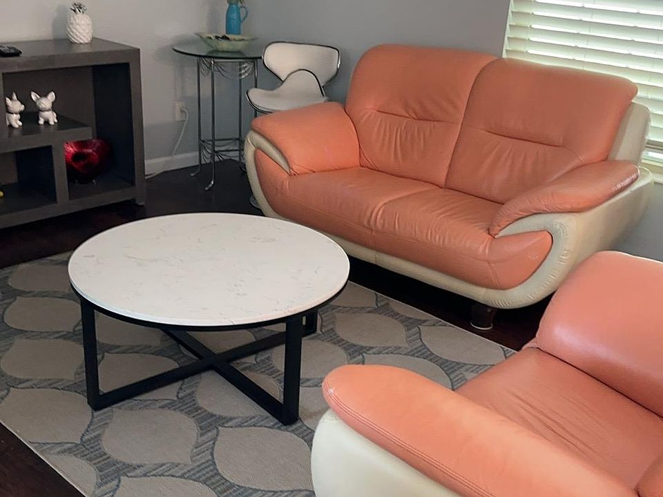 Living room with mounted TV