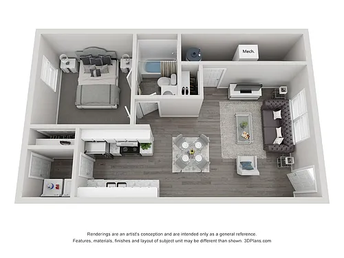 Floor plan 1 Bedroom
