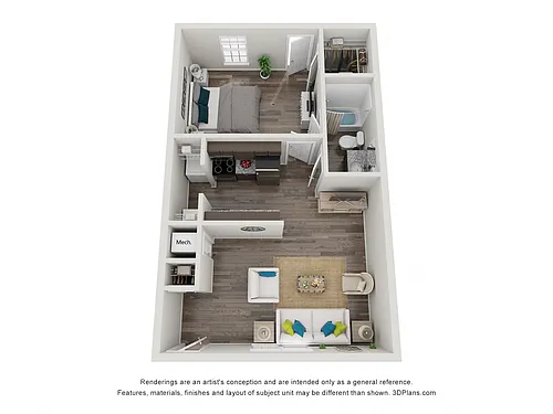 Floor plan 1 Bedroom