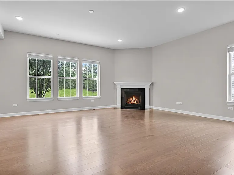 Family room with gas fireplace