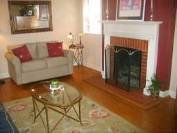 Living Room/wood burning fireplace