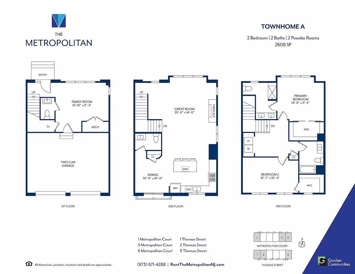 Floor plan $2.82/sq.ft. - Two Bedroom Townhome A