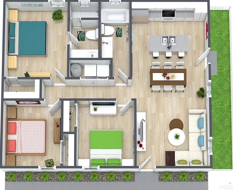 3 bed, 2.0 bath, $1,100 — Photo 2