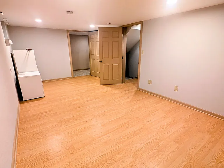 exit to the left and storage to the right
