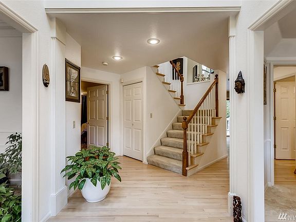 Formal living spaces are defined and elegant