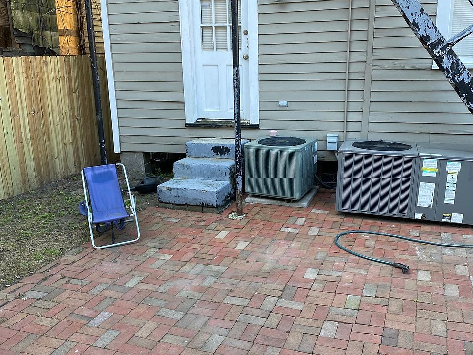 Shared fenced in backyard