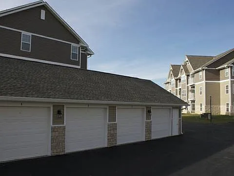 parking garages at Water's Bend apartments