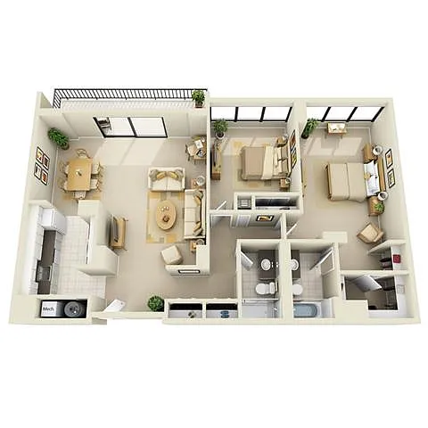 Floor plan Tower 2BR D