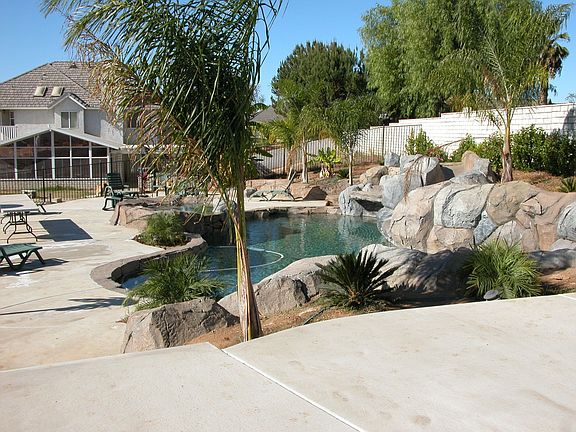 rockscaped pool built in 2004
