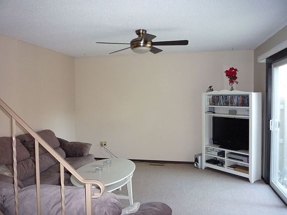 Living room with door to patio